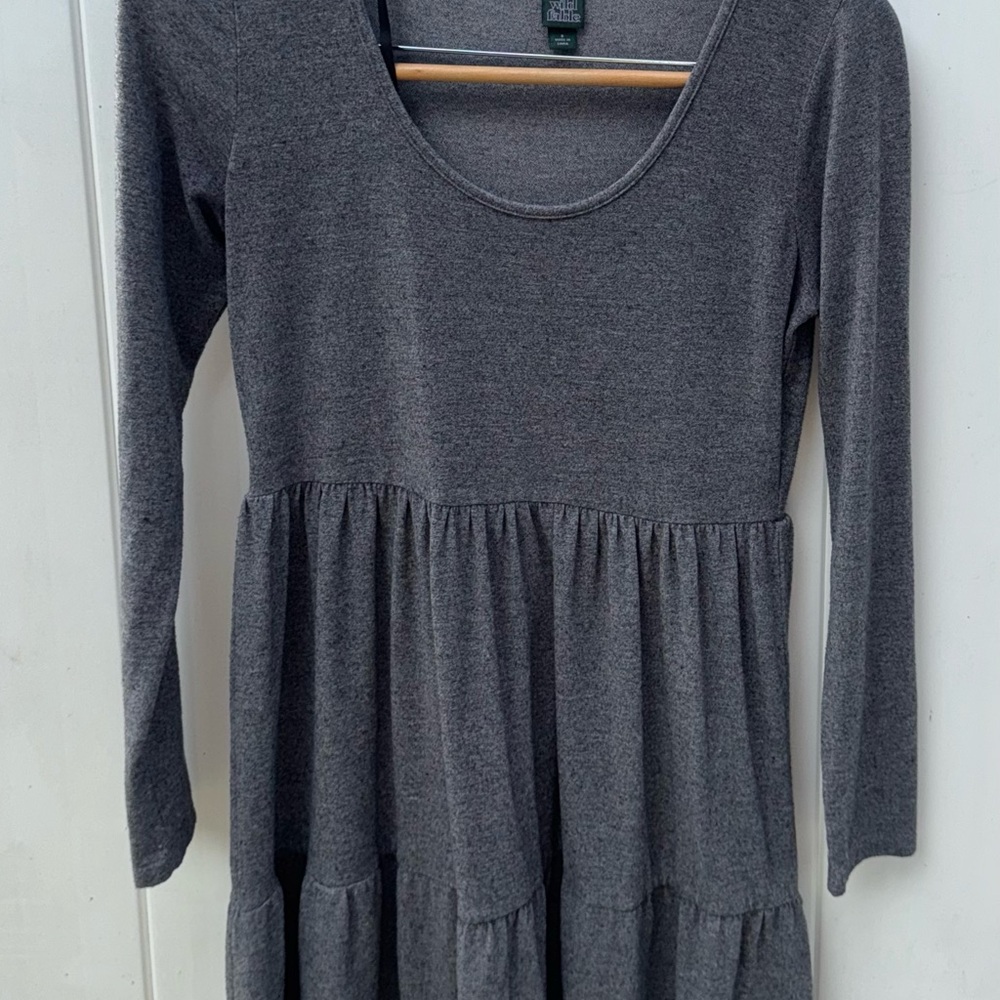 Soft Gray Long Sleeve Sweater Dress Size Small